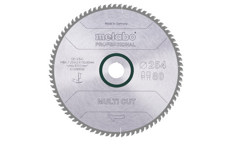 Sägeblatt "multi cut - professional", 254x30, Z80 FZ/TZ, 5° (628093000) Produktbild img2 L
