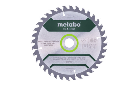 Sägeblatt "cordless cut wood - classic", 165x20 Z36 WZ 15°  (628279000) Produktbild img2 L