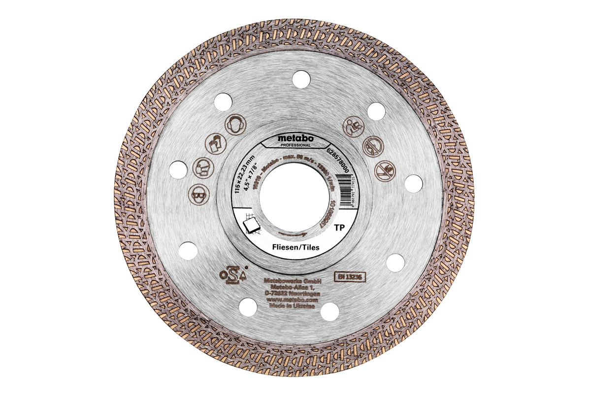 Diamanttrennscheibe 115x22,23mm, "TP", Fliesen "professional" (628578000) Produktbild img1 L