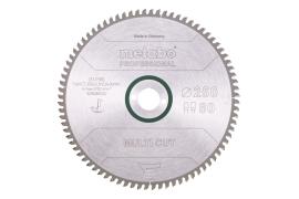 Sägeblatt "multi cut - professional", 250x30, Z80 FZ/TZ, 5° neg. (628088000) Produktbild