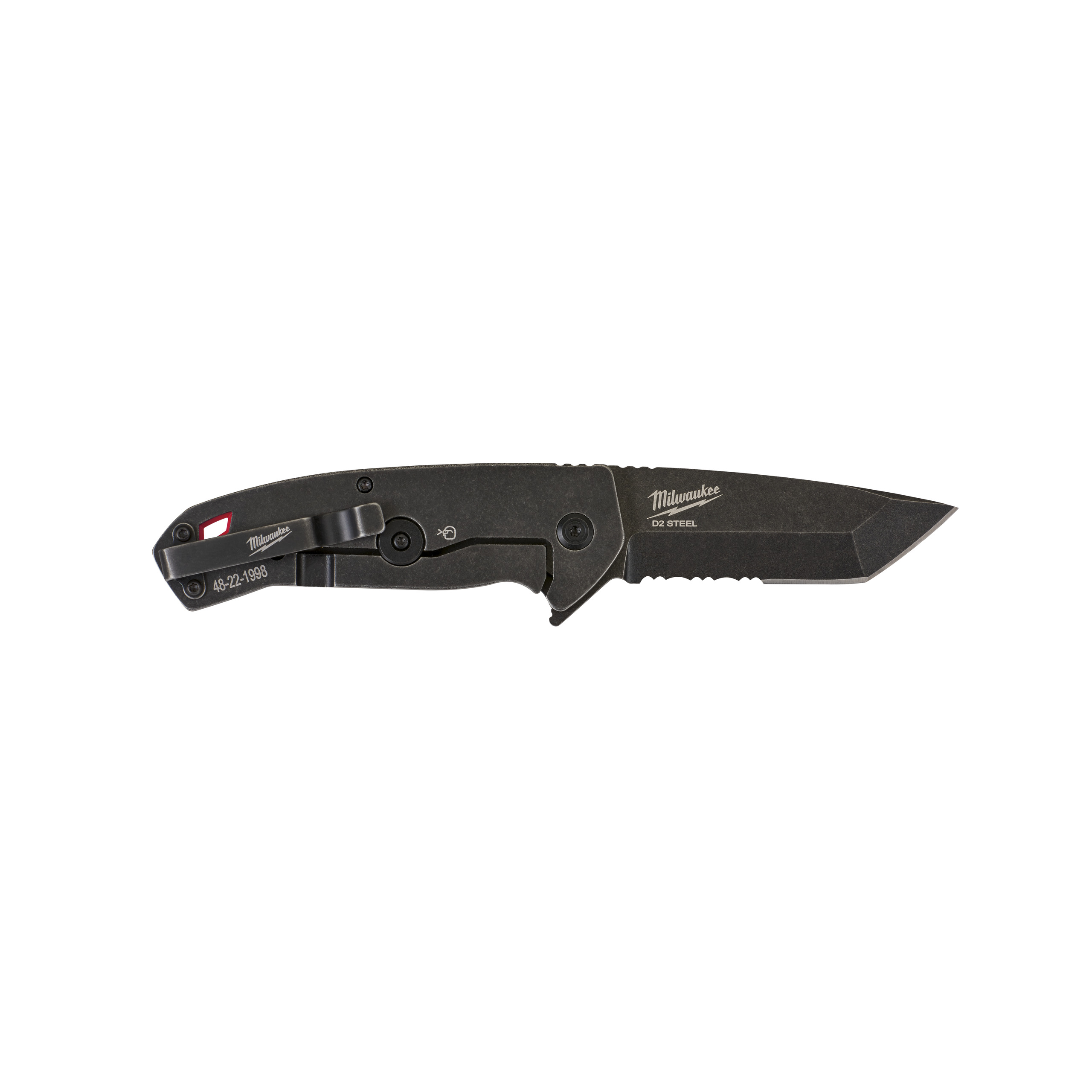 HARDLINE Premium-Klappmesser, 75 mm Klingenlänge mit partiellem Wellenschliff Milwaukee  Produktbild img9 L