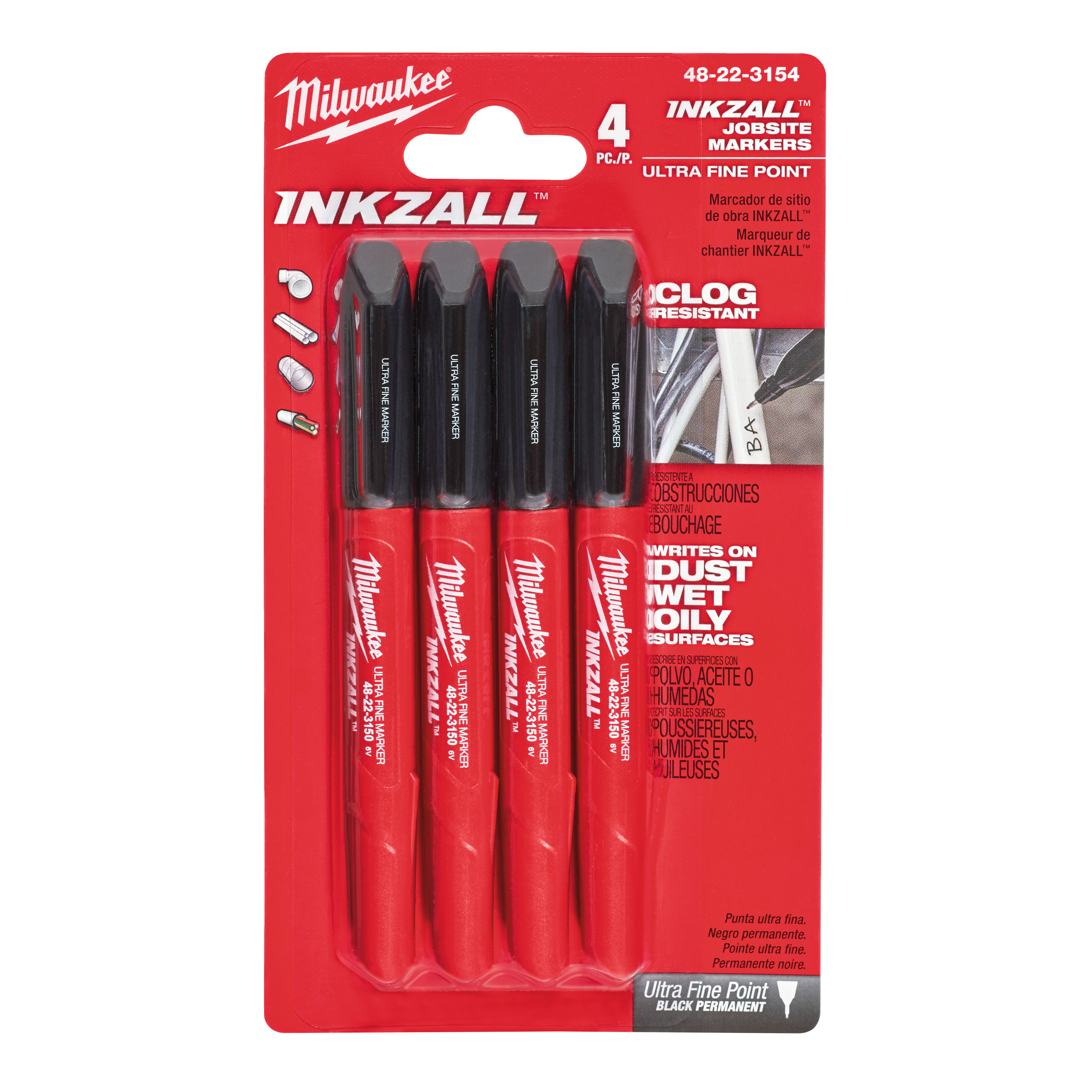 INKZALL Feine Marker, schwarz Milwaukee  Produktbild img1 L