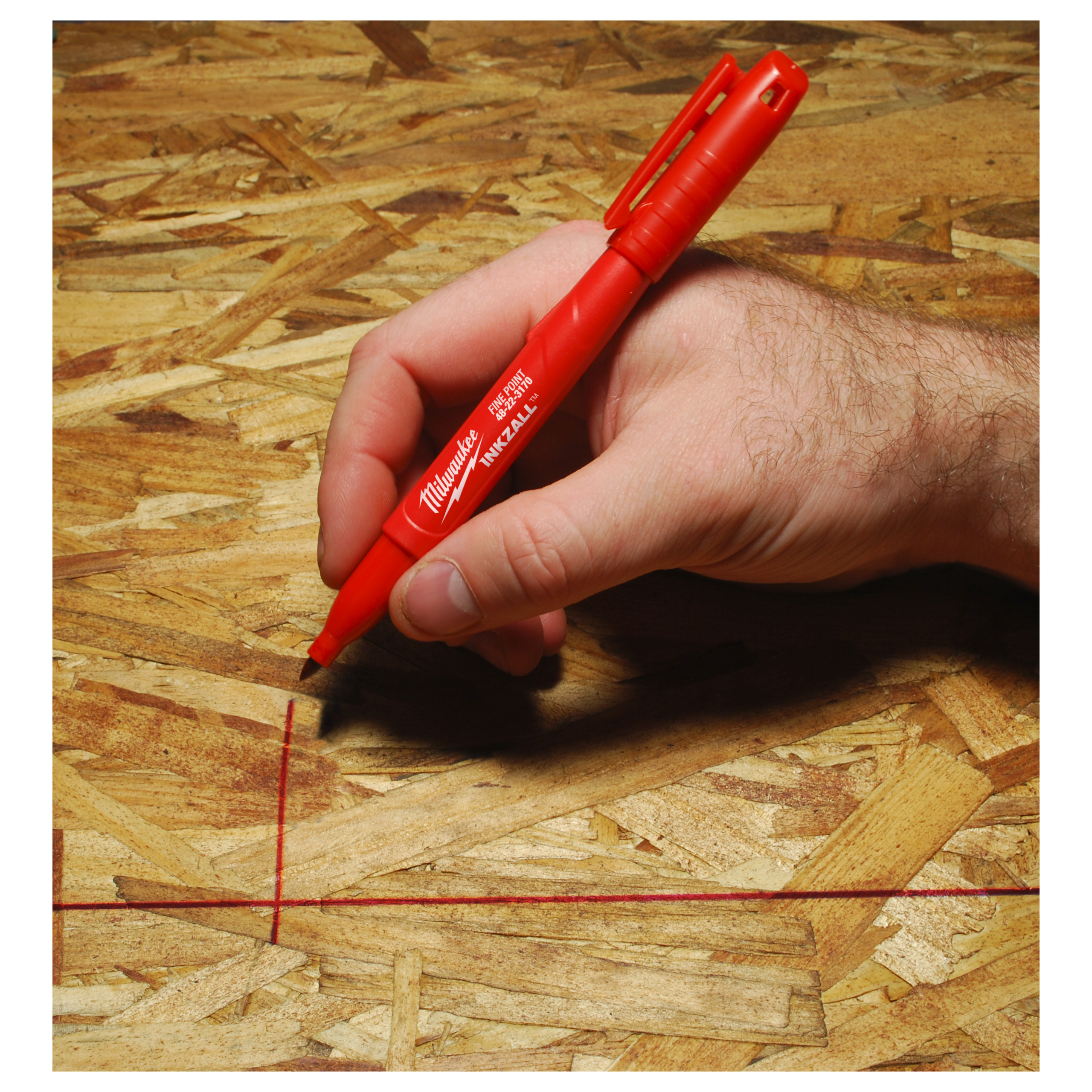 INKZALL feiner Permanentmarker, rot Milwaukee  Produktbild img2 L