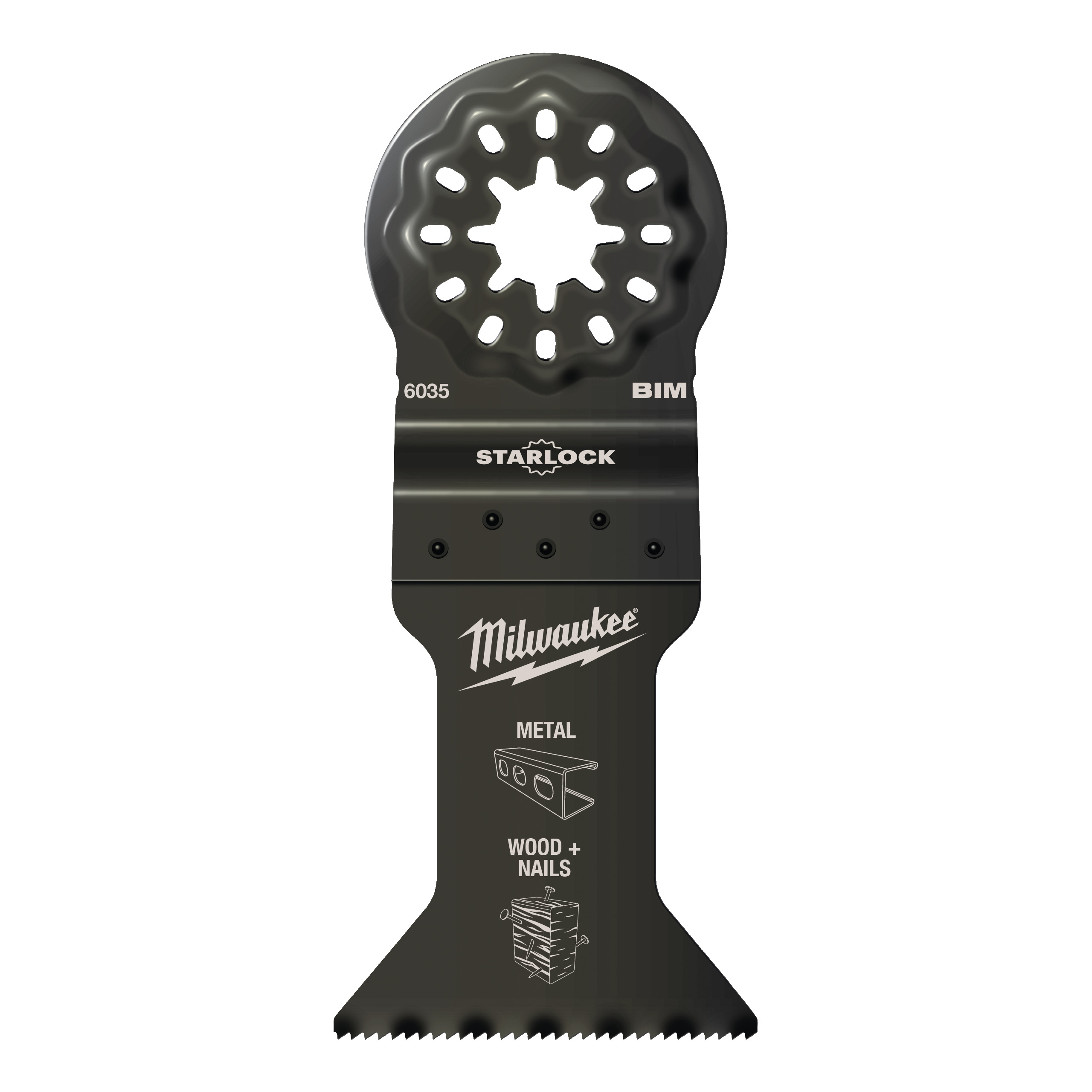 Multitool Starlock Bi-Metall Tauchsägeblatt Multimaterial, 43 x 47 mm Milwaukee  Produktbild img1 L