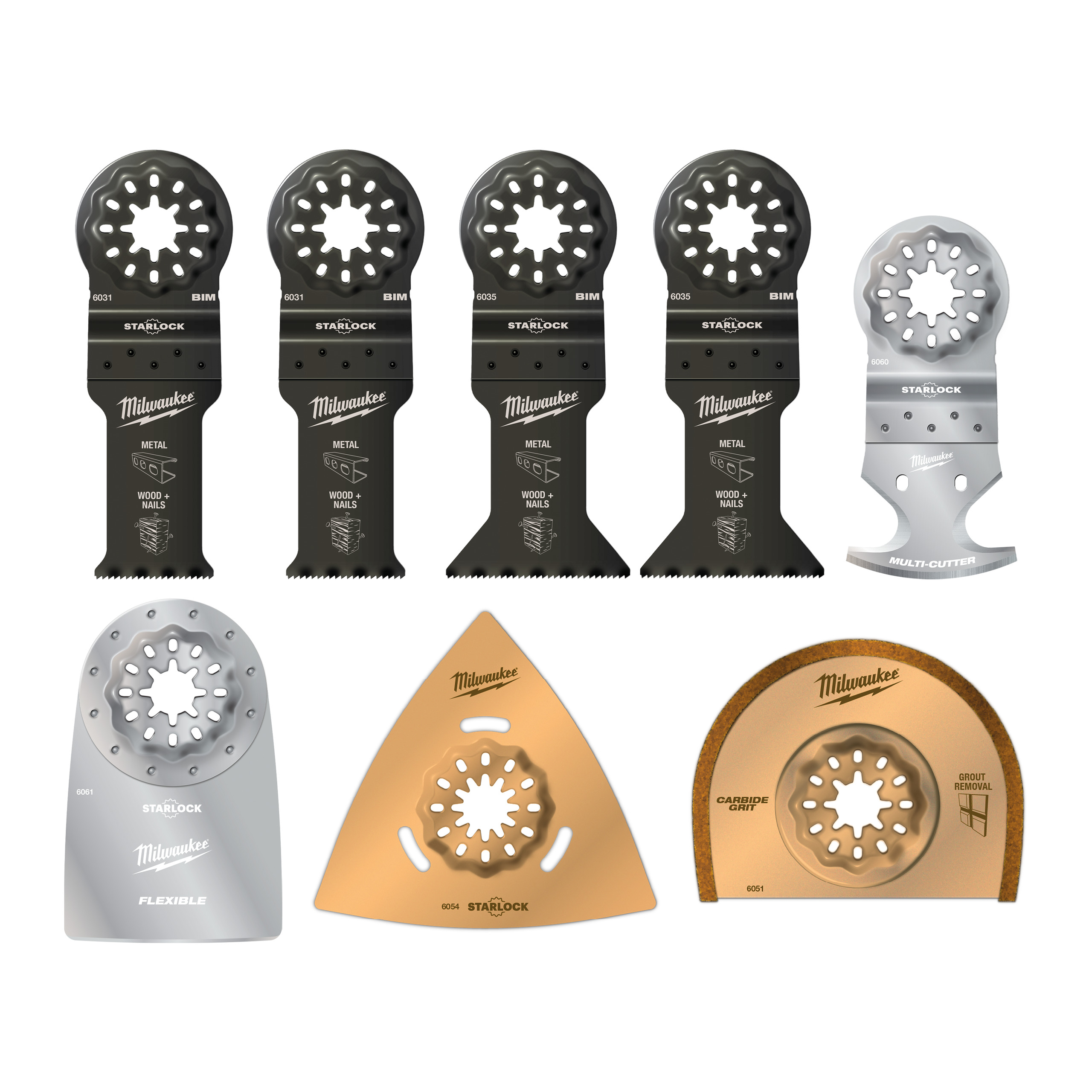 Multitool Starlock Zubehör-Set Renovierung, 8-teiliges Set Milwaukee Produktbild img1 L