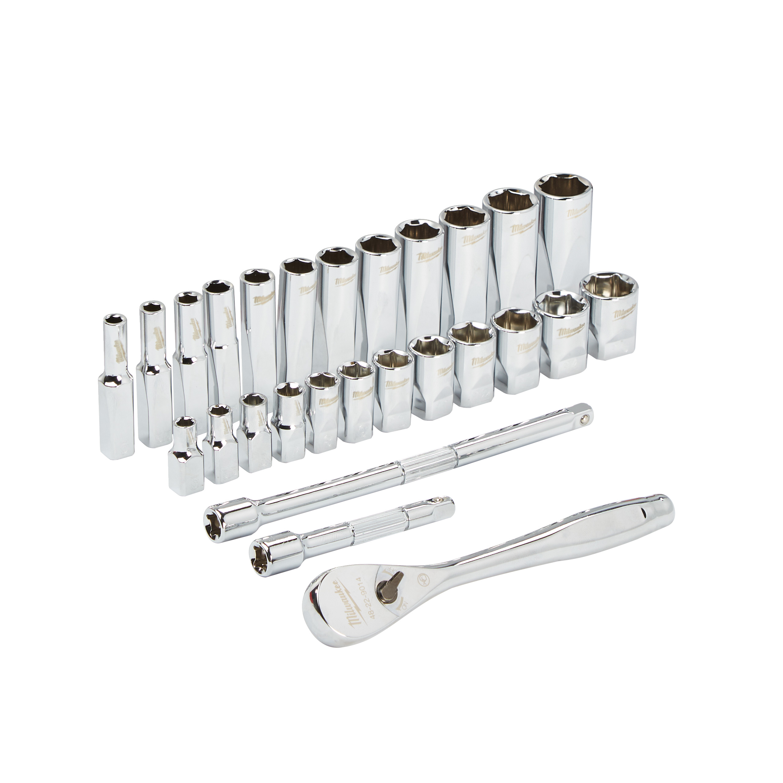 Ratschen- und Steckschlüsseleinsatz Set 1/4" metrisch, 28-teilig Milwaukee Produktbild img5 L