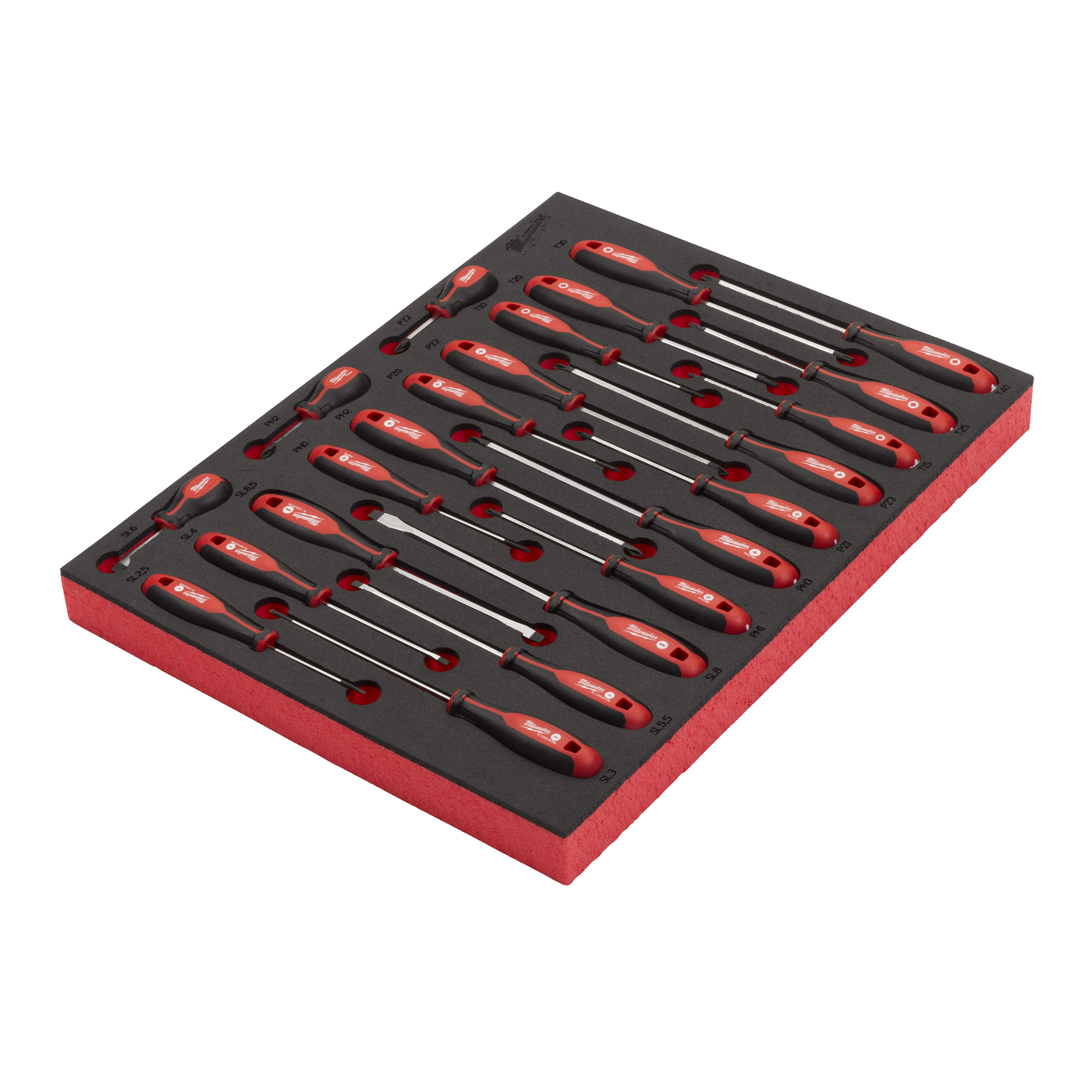 Tri-Lobe Schraubendreher Einlage, 23-teilige Einlage für Werkstattwagen 78 cm Milwaukee  Produktbild img4 L