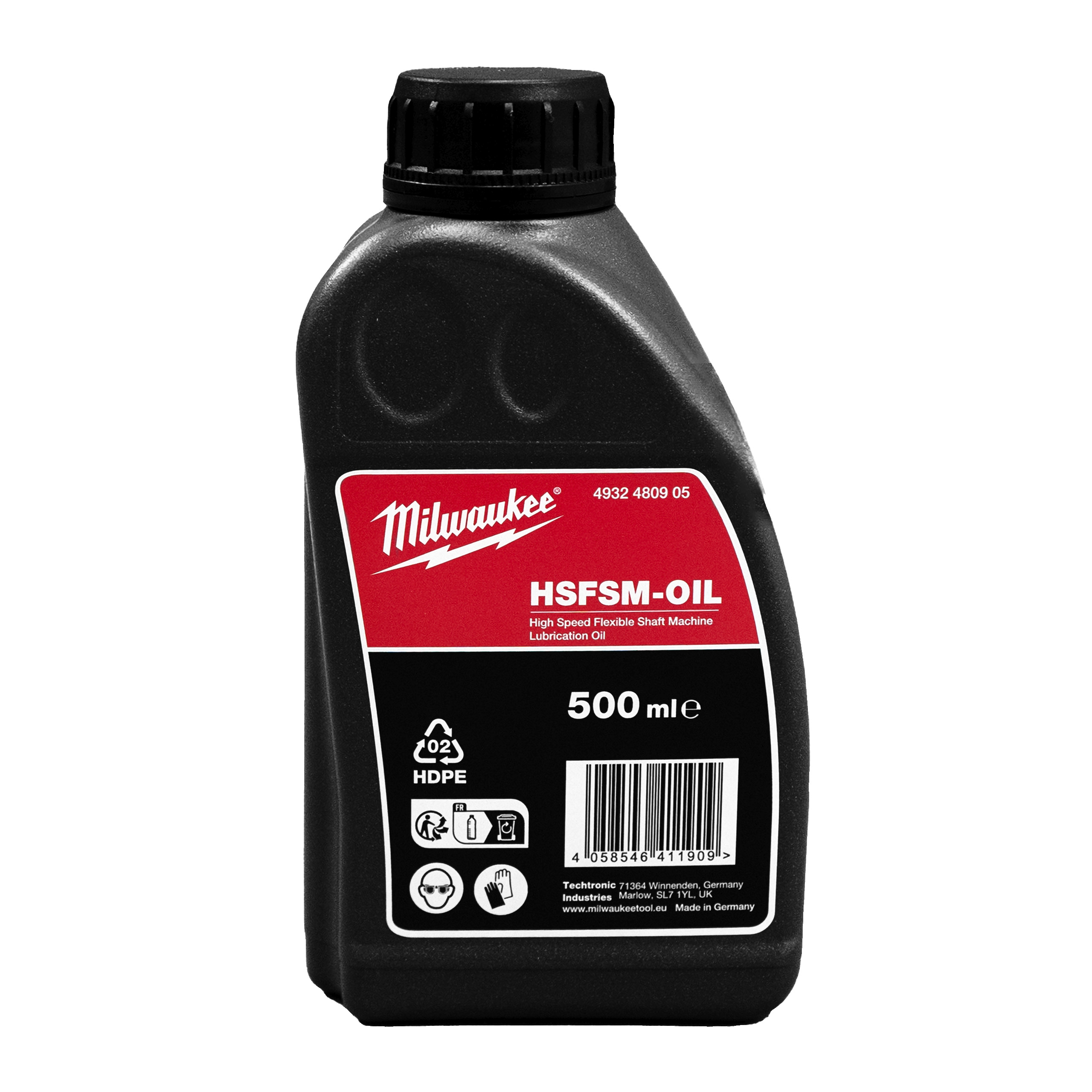 HSFSM -OIL, Schmieröl für M18™ Hochgeschwindigkeitsrohrreiniger mit biegsamer Welle, 6 x 500 ml Flasche Milwaukee  Produktbild img1 L
