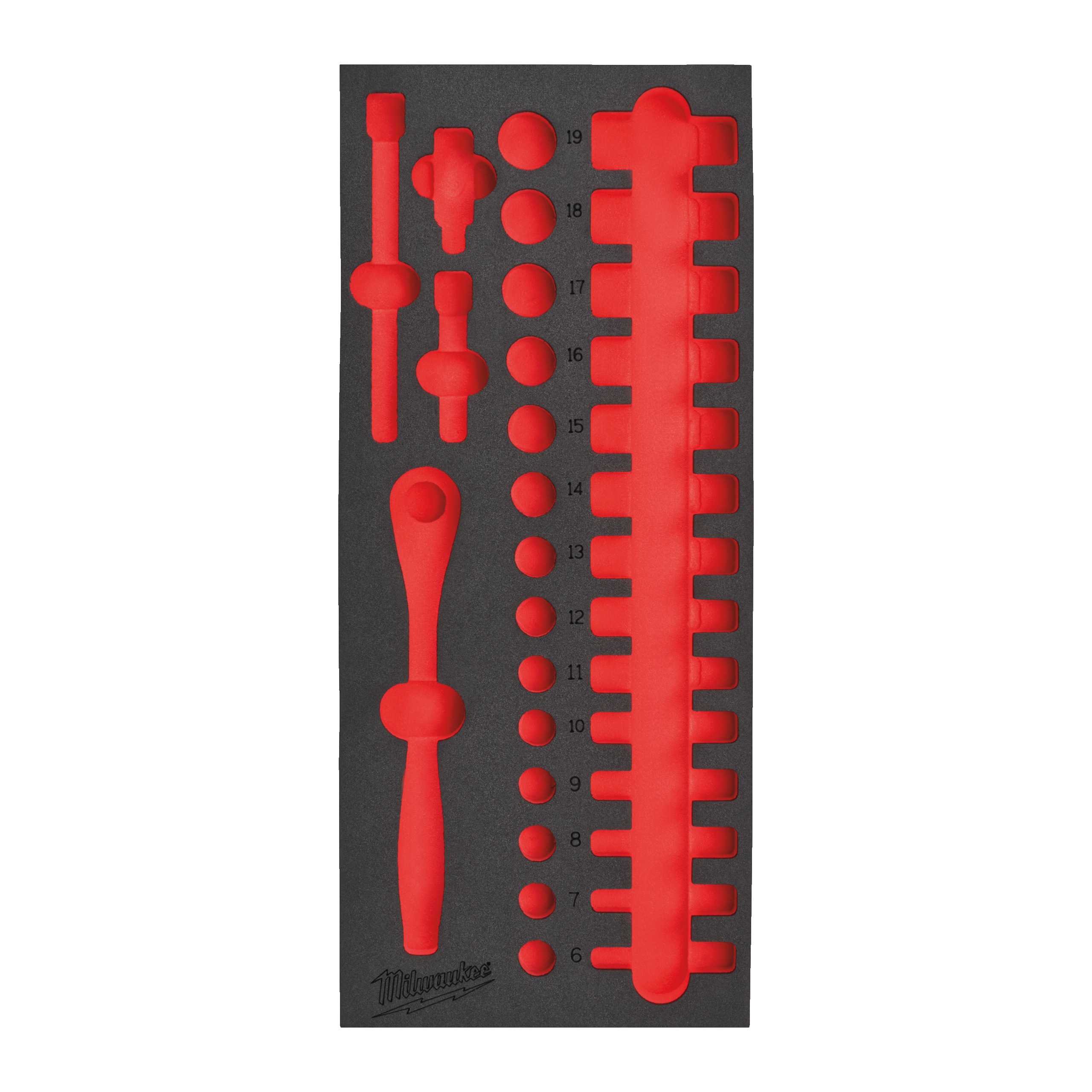 Ersatz-Einlage 1/3 , für 3/8" Ratsche und Steckschlüsseleinsätze, für Werkstattwagen 78 cm Milwaukee  Produktbild img1 L