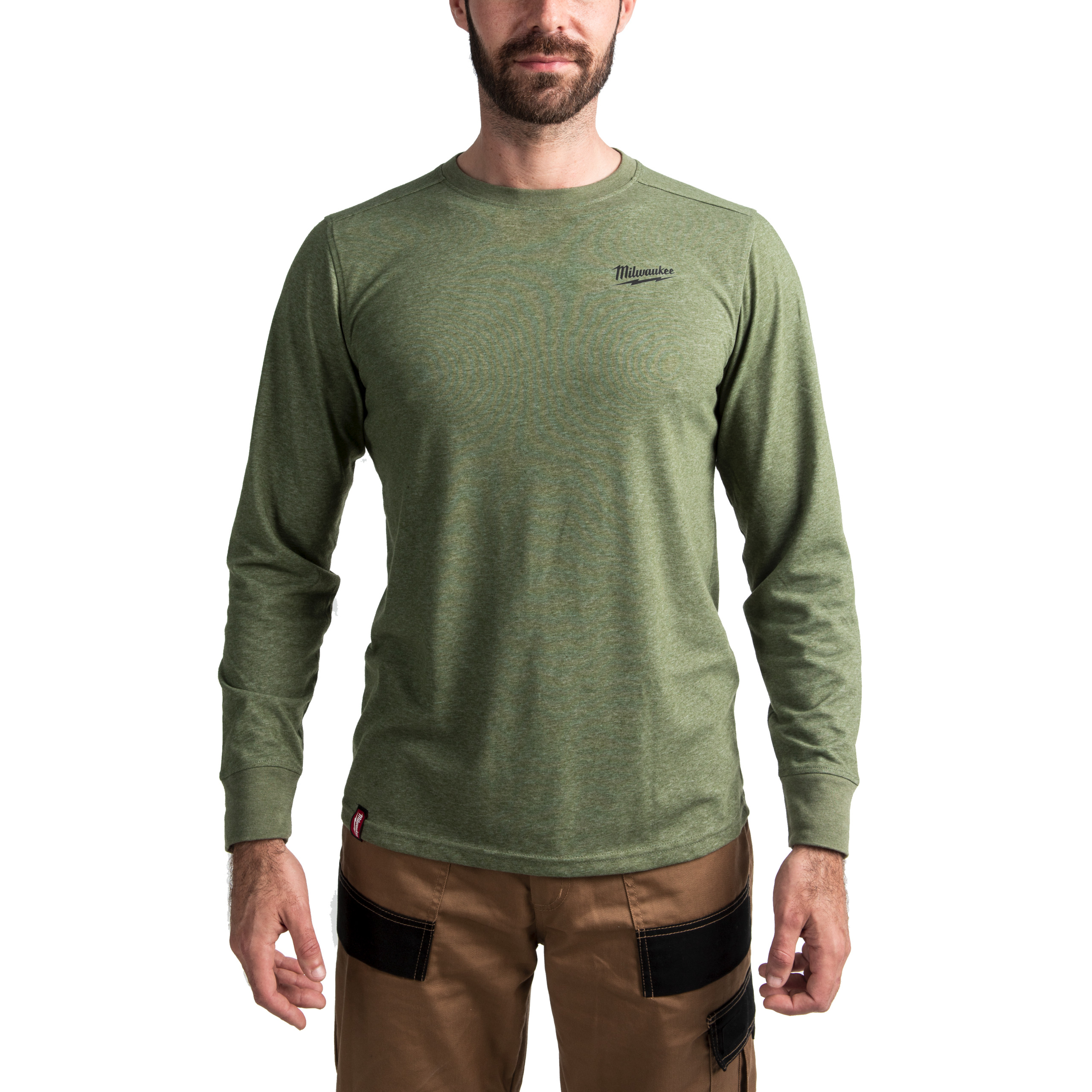 HTLSGN-XL, Hybrid-Langarm-Shirt grün  Milwaukee  Produktbild img1 L