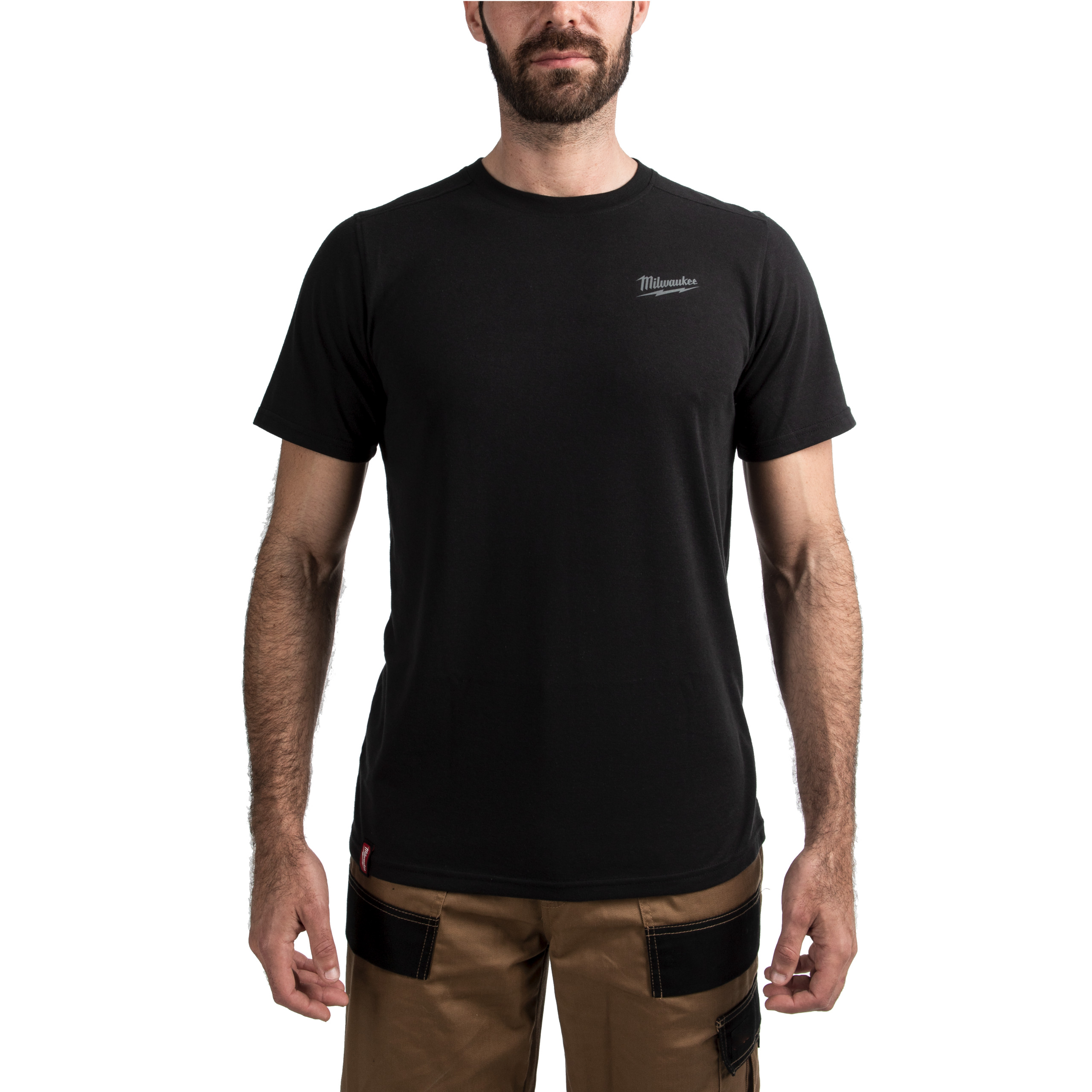 HTSSBL-L, Hybrid-T-Shirt schwarz Milwaukee  Produktbild img1 L