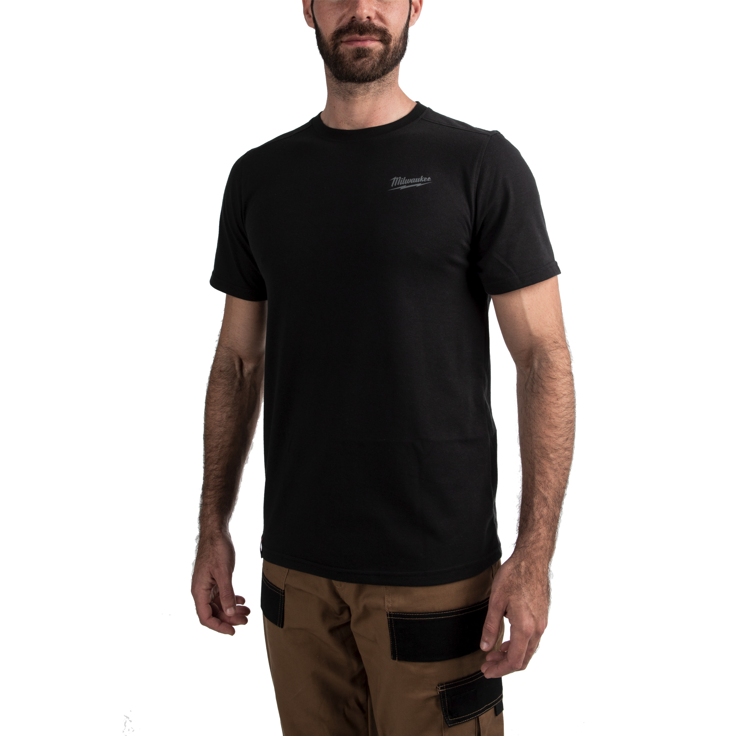 HTSSBL-L, Hybrid-T-Shirt schwarz Milwaukee  Produktbild img4 L