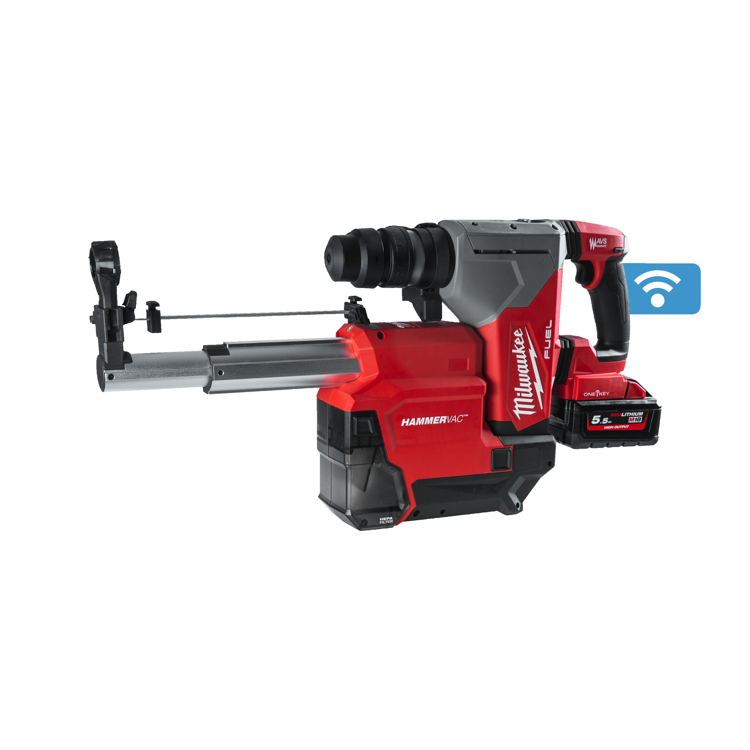 M18ONEFHPXDEL-552C, M18™ ONE KEY™ Akku-Kombihammer + Staubabsaugung Milwaukee  Produktbild img2 L