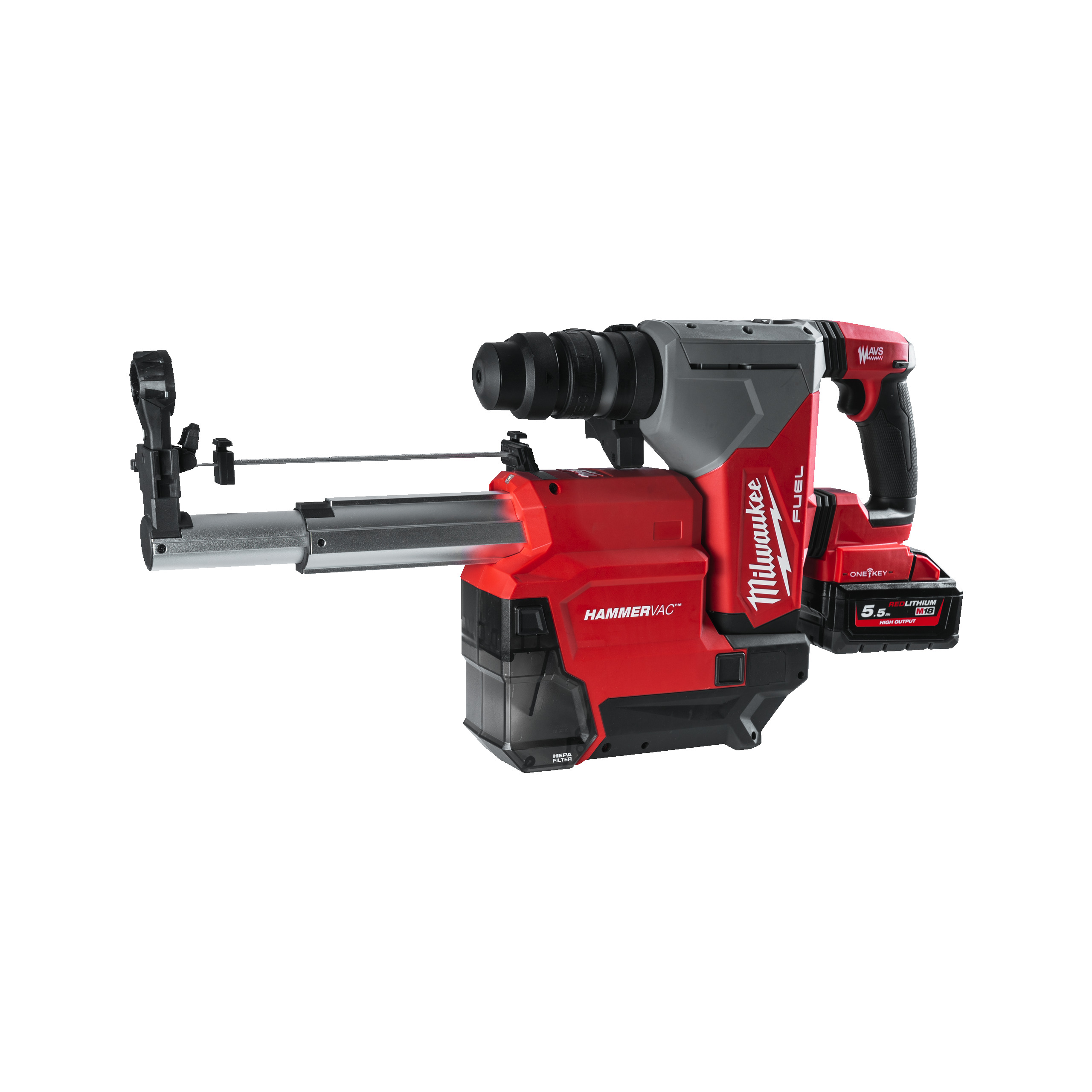 M18ONEFHPXDEL-552C, M18™ ONE KEY™ Akku-Kombihammer + Staubabsaugung Milwaukee  Produktbild img4 L