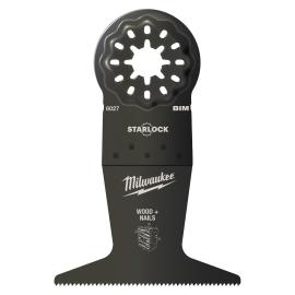 Multitool Starlock Bi-Metall Tauchsägeblatt für Schnitte in Holz mit Nägeln, 65 x 42 mm Milwaukee  Produktbild