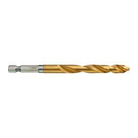 SHOCKWAVE Metallbohrer HSS-G RED HEX Titan 1/4" 5er Pack, 8,0 x 111 mm Milwaukee  Produktbild