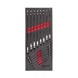 MAX BITE Ratschen-Ringmaulschlüssel Einlage, 15-teilige Einlage für Werkstattwagen 78 cm Milwaukee  Produktbild