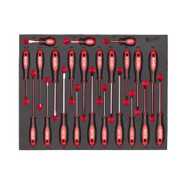 Tri-Lobe Schraubendreher Einlage, 23-teilige Einlage für Werkstattwagen 78 cm Milwaukee  Produktbild
