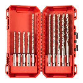 Hammerbohrer M2 SDS-Plus Set, 10-teilig, 5/5/6/6 x 110 mm, 6/6/8/8/10/12 x 160 mm in PACKOUT kompatibler Kassette Milwaukee  Produktbild