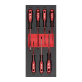 Tri-Lobe Schraubendreher Einlage, 7-teilige SL/PH Einlage für Werkstattwagen 78 cm Milwaukee  Produktbild