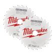 Kreissägeblatt Holz für Handkreissägen Doppelpack, 2x 190/30 mm Z24 Wechselzahn Milwaukee  Produktbild img1 S