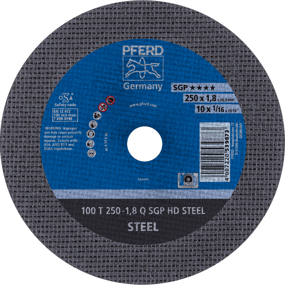 PFERD HEAVY DUTY SGP bis Ø 2000 mm 100 T 250-1,8 Q SGP HD STEEL/30,0 Produktbild img1 L