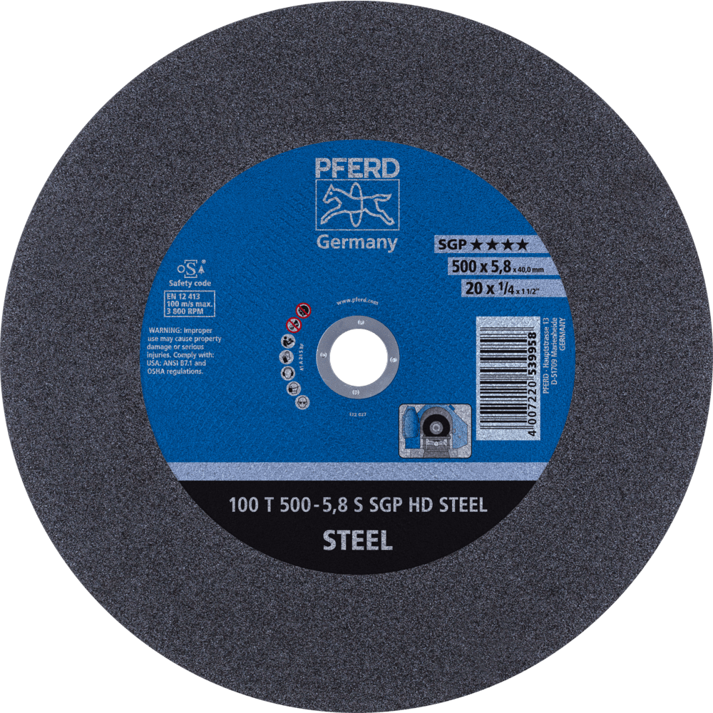 PFERD HEAVY DUTY SGP bis Ø 2000 mm 100 T 500-5,8 S SGP HD STEEL/40,0 Produktbild img1 L