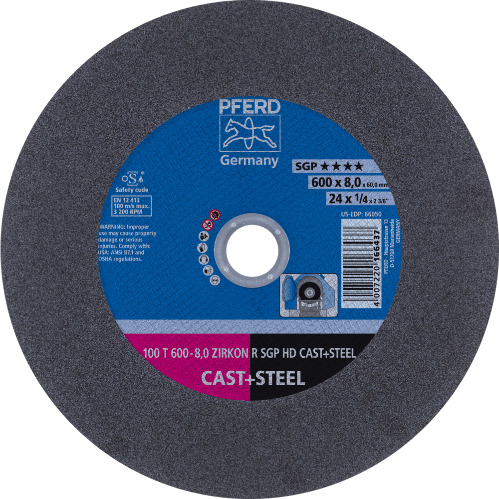 PFERD HEAVY DUTY SGP bis Ø 2000 mm 100 T 600-8,0 Z R SGP HD CAST+STEEL/60,0 Produktbild img1 L