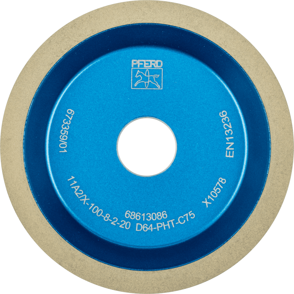 PFERD Dia.- und CBN-Werkzeuge Kunstharz 11A2/60° 100-8-2-20 D 64 PHT C75 Produktbild img1 L