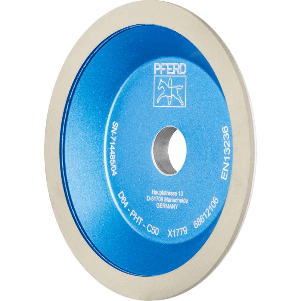 PFERD Dia.- und CBN-Werkzeuge Kunstharz 12A2/45° 125-10-2-20 D 64 PHT C50 Produktbild img1 L