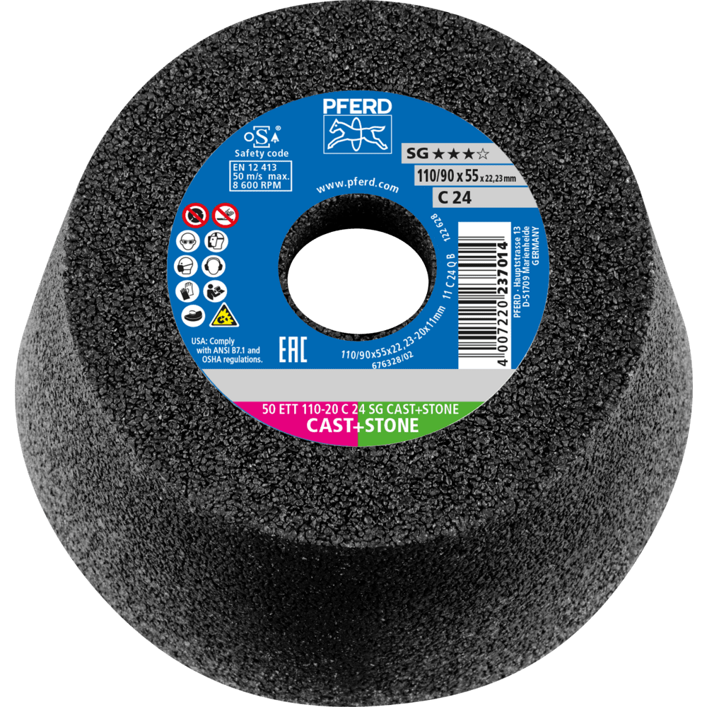 PFERD Schleiftöpfe 50 ETT 110-20 C 24 SG CAST+STONE Produktbild img1 L