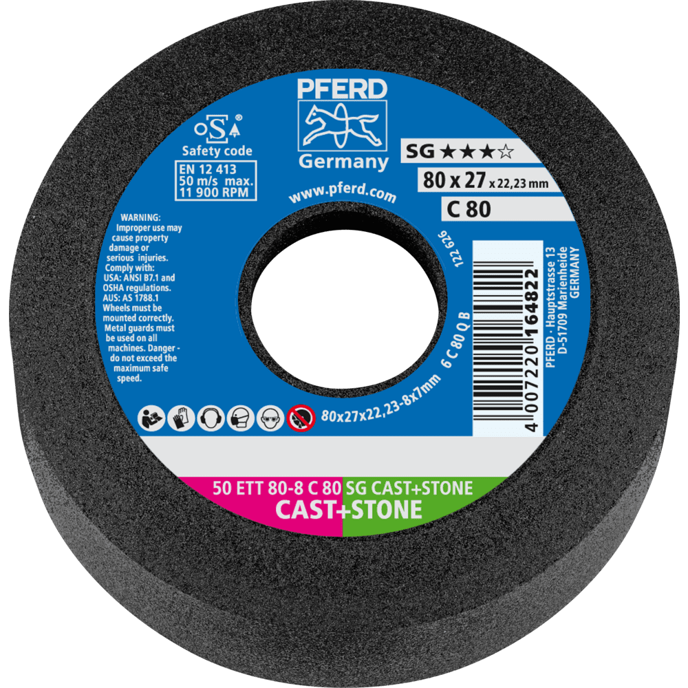 PFERD Schleiftöpfe 50 ETT 80-8 C 80 SG CAST+STONE Produktbild img1 L