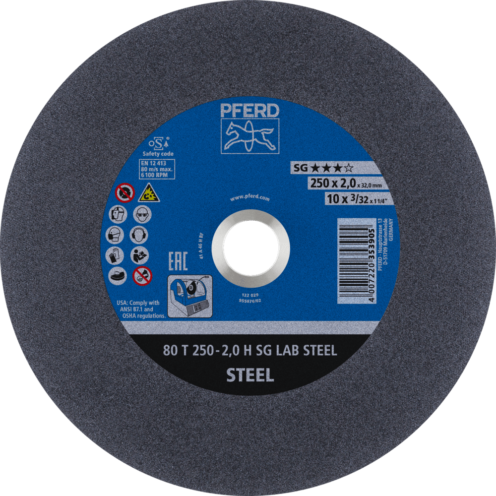 PFERD LABOR SG stat. Trennscheiben 80 T 250-2,0 H SG LAB STEEL/32,0 Produktbild img1 L