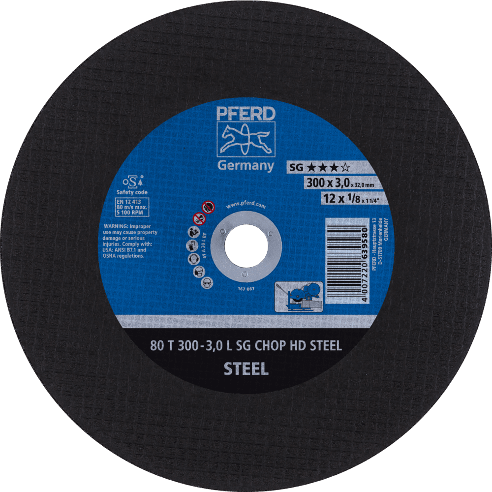 PFERD CHOPSAW stat. Trennscheiben 80 T 300-3,0 L SG CHOP HD STEEL/32,0 Produktbild img1 L