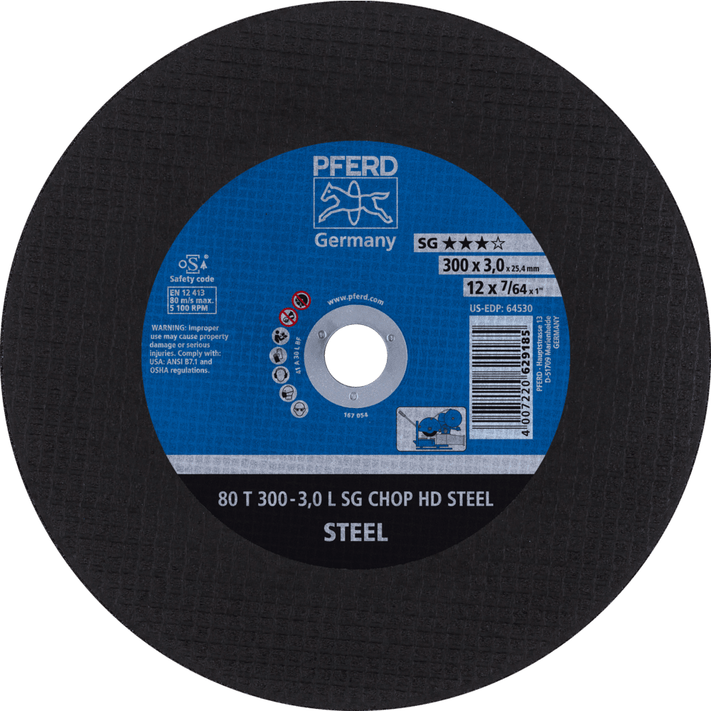 PFERD CHOPSAW stat. Trennscheiben 80 T 300-3,0 L SG CHOP HD STEEL/25,4 Produktbild img1 L
