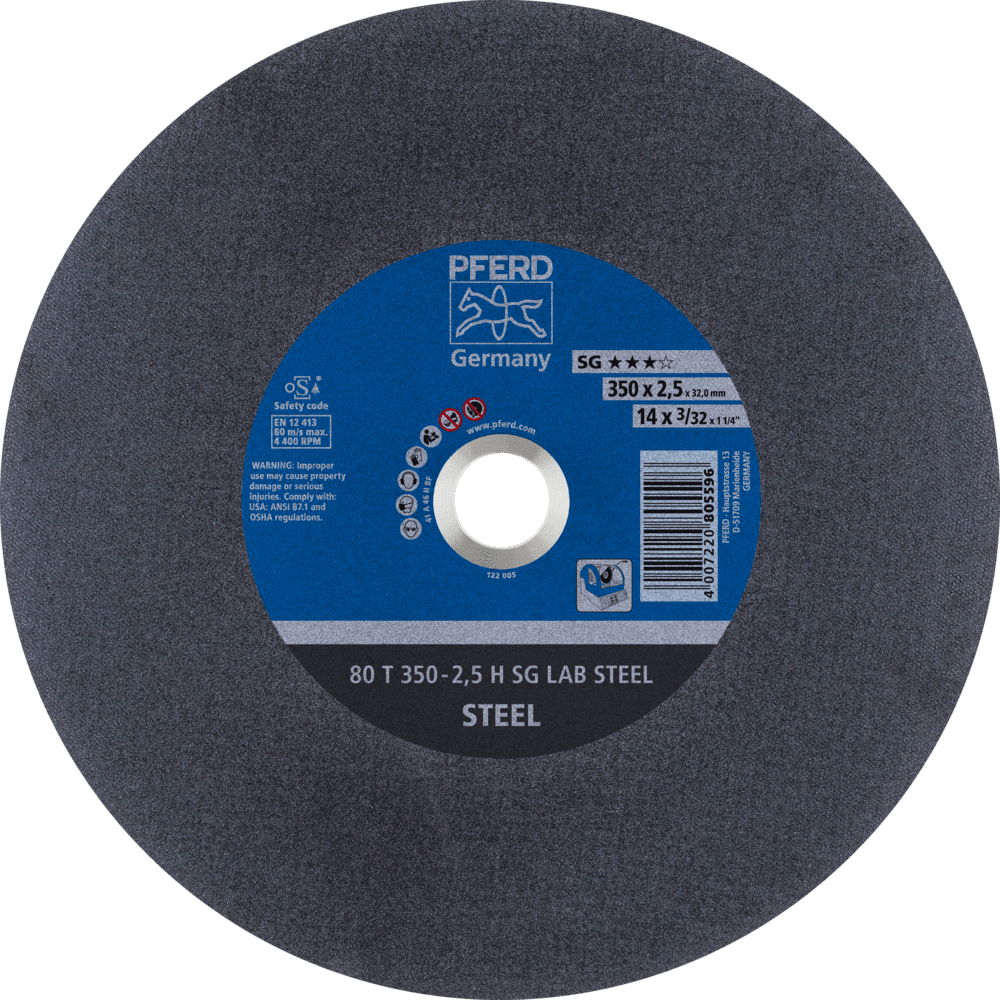 PFERD LABOR SG stat. Trennscheiben 80 T 350-2,5 H SG LAB STEEL/32,0 Produktbild img1 L