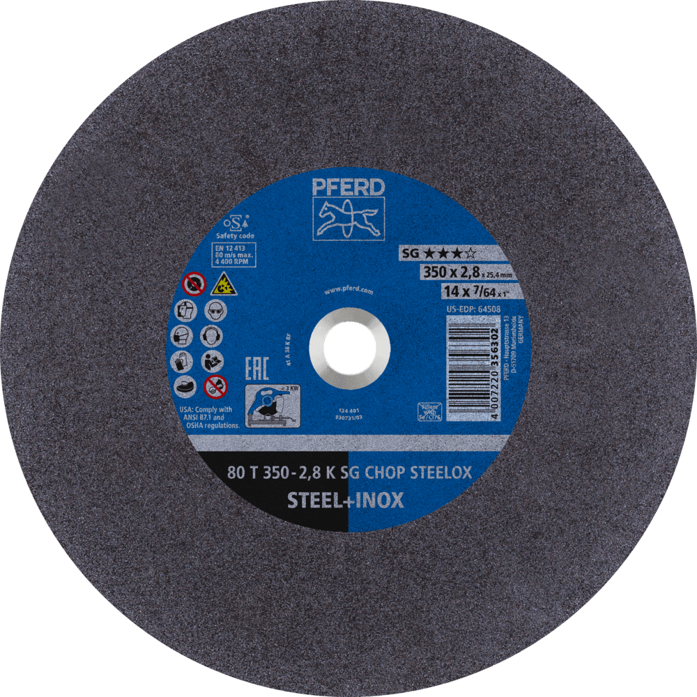 PFERD CHOPSAW stat. Trennscheiben 80 T 350-2,8 K SG CHOP STEELOX/25,4 Produktbild img1 L