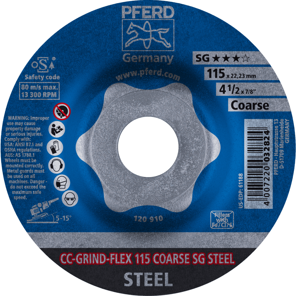 PFERD CC-GRIND (inkl. SOLID, FLEX, STRONG) CC-GRIND FLEX 115 SG STEEL COARSE Produktbild img2 L
