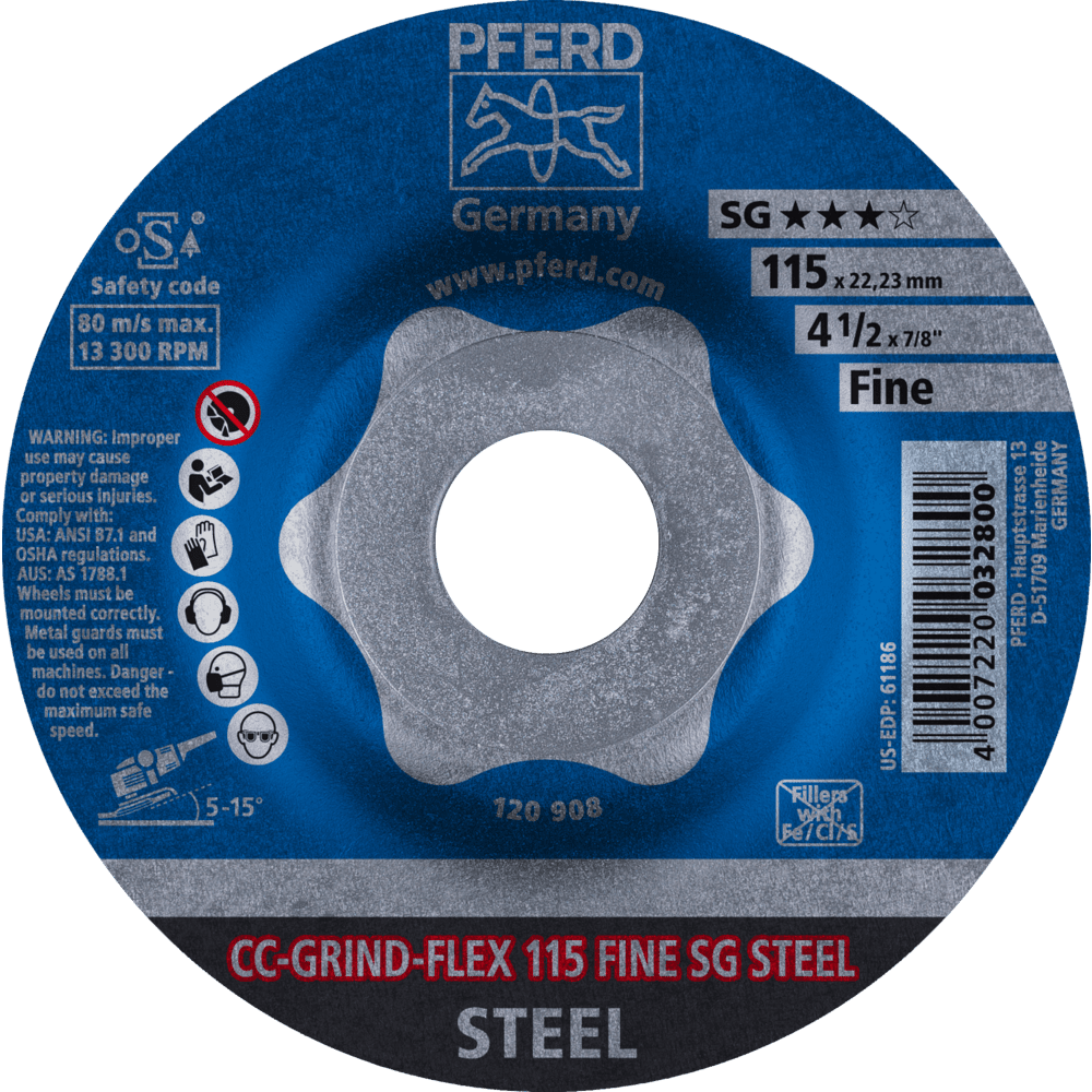 PFERD CC-GRIND (inkl. SOLID, FLEX, STRONG) CC-GRIND FLEX 115 SG STEEL FINE Produktbild img2 L