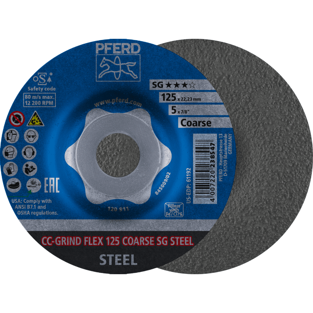 PFERD CC-GRIND (inkl. SOLID, FLEX, STRONG) CC-GRIND FLEX 125 SG STEEL COARSE Produktbild img1 L