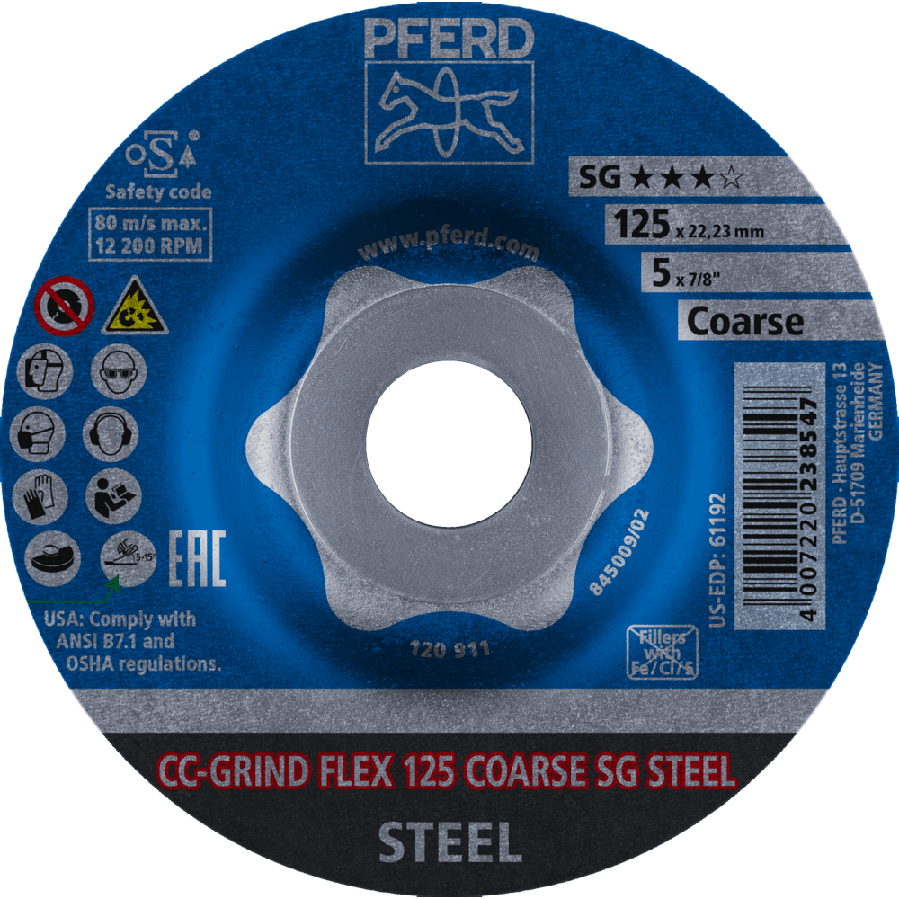 PFERD CC-GRIND (inkl. SOLID, FLEX, STRONG) CC-GRIND FLEX 125 SG STEEL COARSE Produktbild img2 L