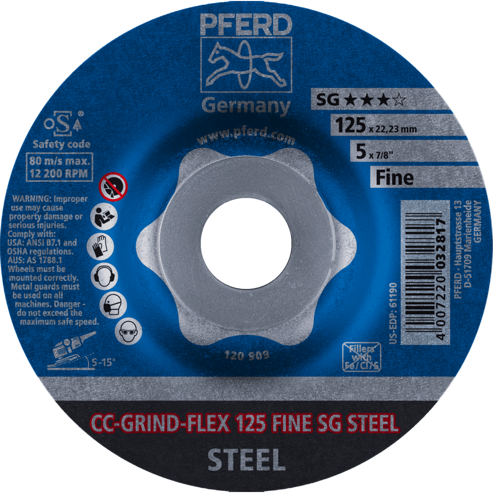 PFERD CC-GRIND (inkl. SOLID, FLEX, STRONG) CC-GRIND FLEX 125 SG STEEL FINE Produktbild img2 L