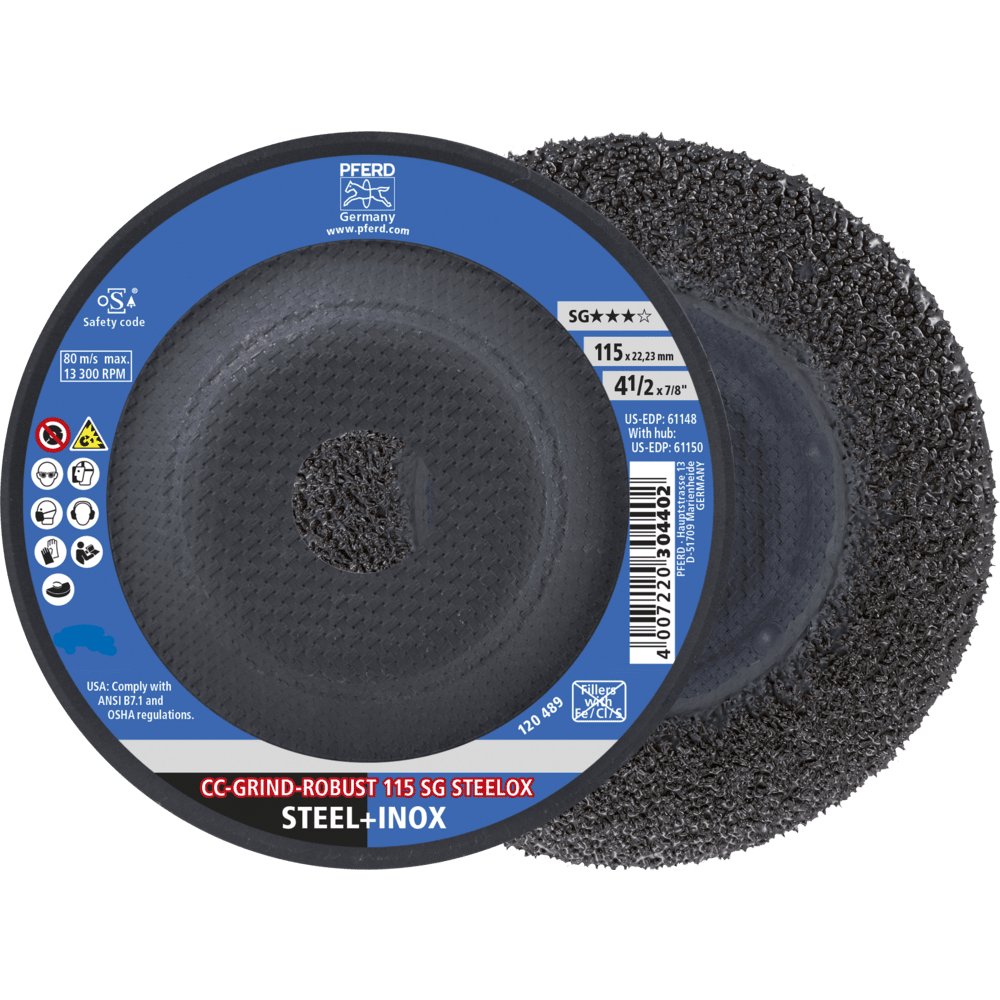 PFERD CC-GRIND (inkl. SOLID, FLEX, STRONG) CC-GRIND ROBUST 115 SG STEELOX Produktbild img1 L