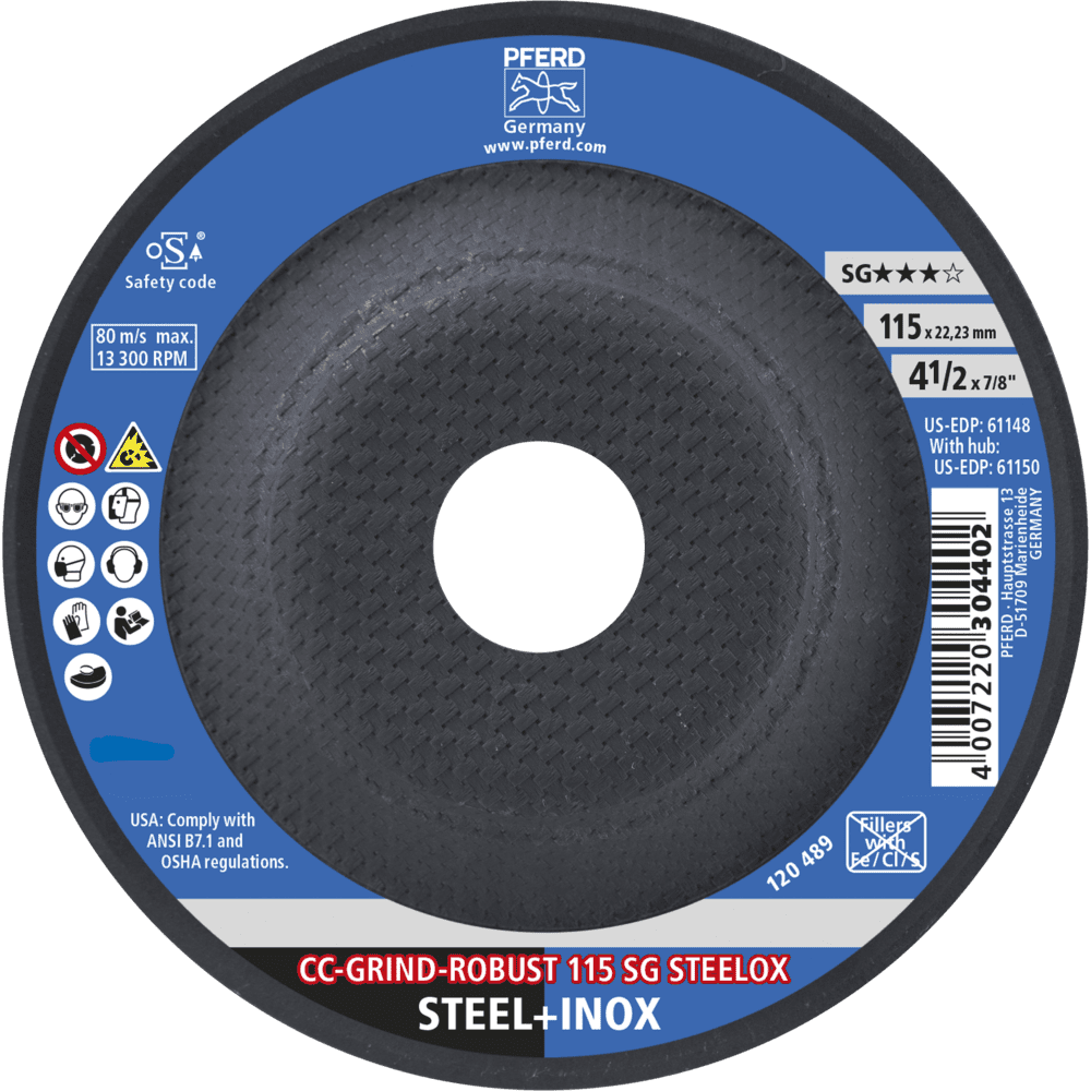 PFERD CC-GRIND (inkl. SOLID, FLEX, STRONG) CC-GRIND ROBUST 115 SG STEELOX Produktbild img2 L
