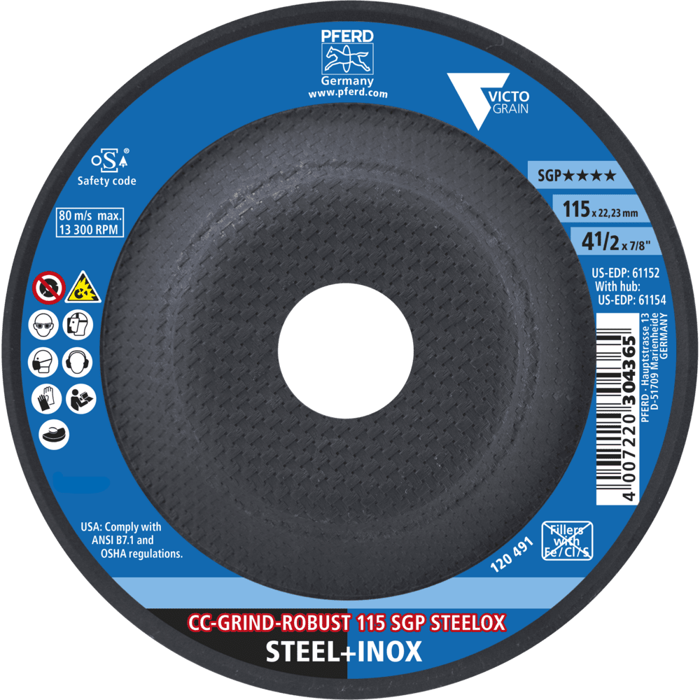 PFERD CC-GRIND (inkl. SOLID, FLEX, STRONG) CC-GRIND ROBUST 115 SGP STEELOX Produktbild img2 L