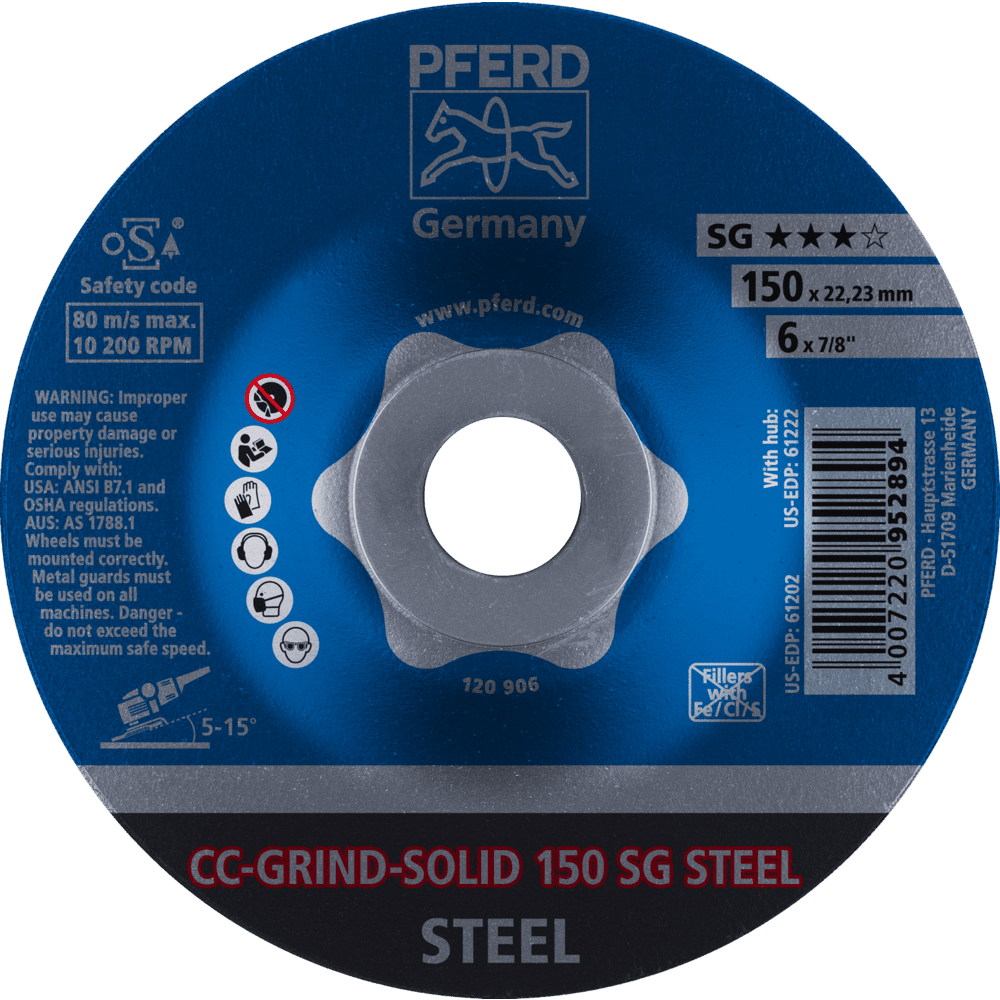 PFERD CC-GRIND (inkl. SOLID, FLEX, STRONG) CC-GRIND SOLID 150 SG STEEL Produktbild img2 L