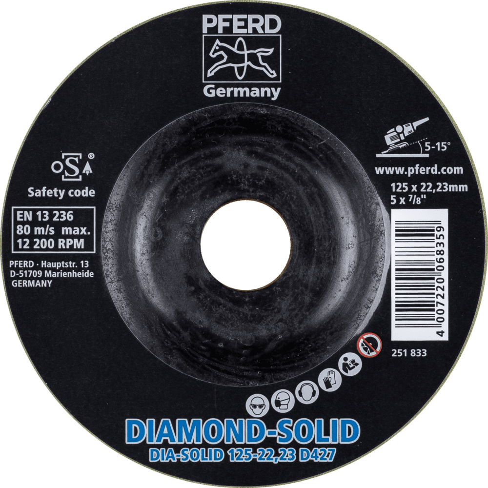 PFERD Dia.-und CBN-Schleifwerkz. Galvanik CC-GRIND SOLID-DIAMOND 125-22,23 D 427 Produktbild img2 L