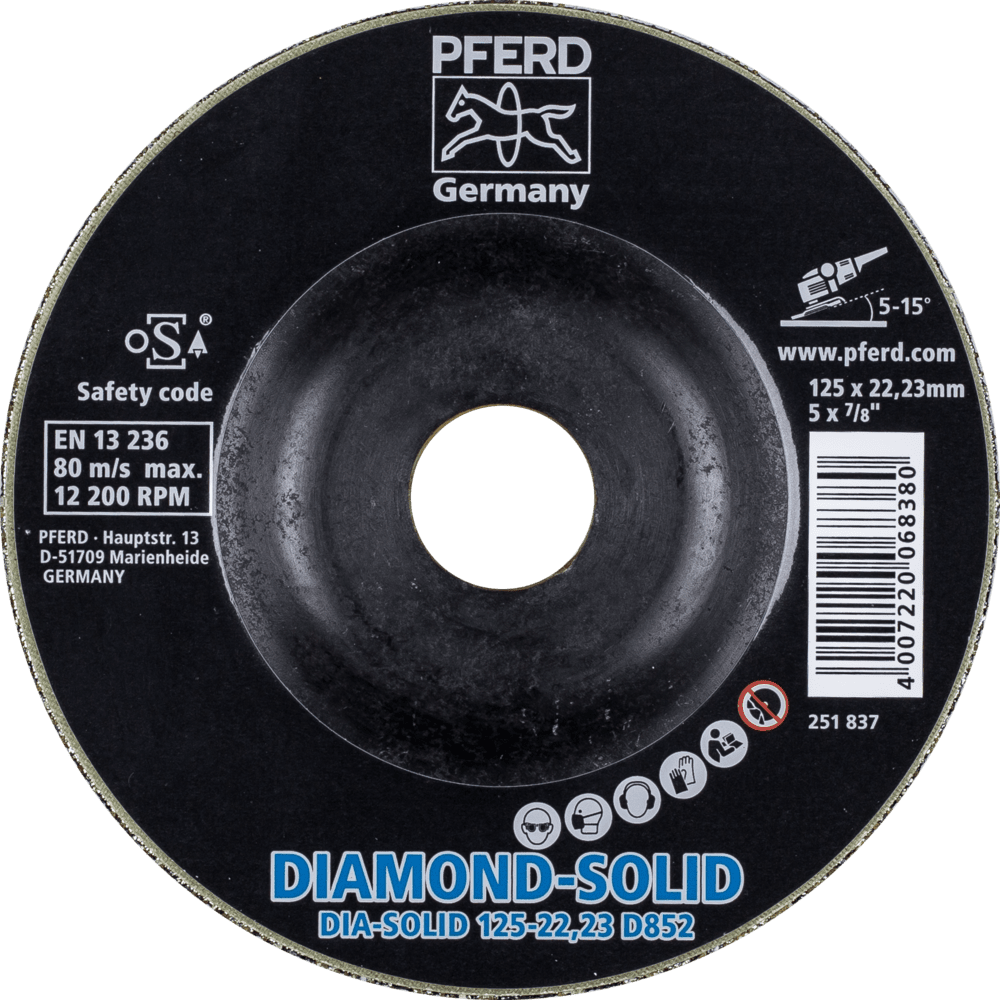 PFERD Dia.-und CBN-Schleifwerkz. Galvanik CC-GRIND SOLID-DIAMOND 125-22,23 D 852 Produktbild img2 L