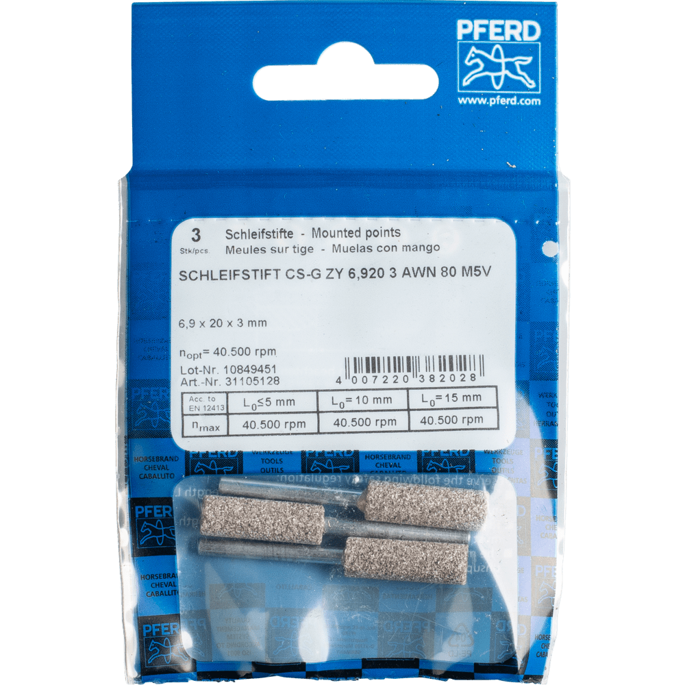 PFERD Schleifstifte CS-G ZY 6,920 3 AWN 80 M5V Produktbild img2 L