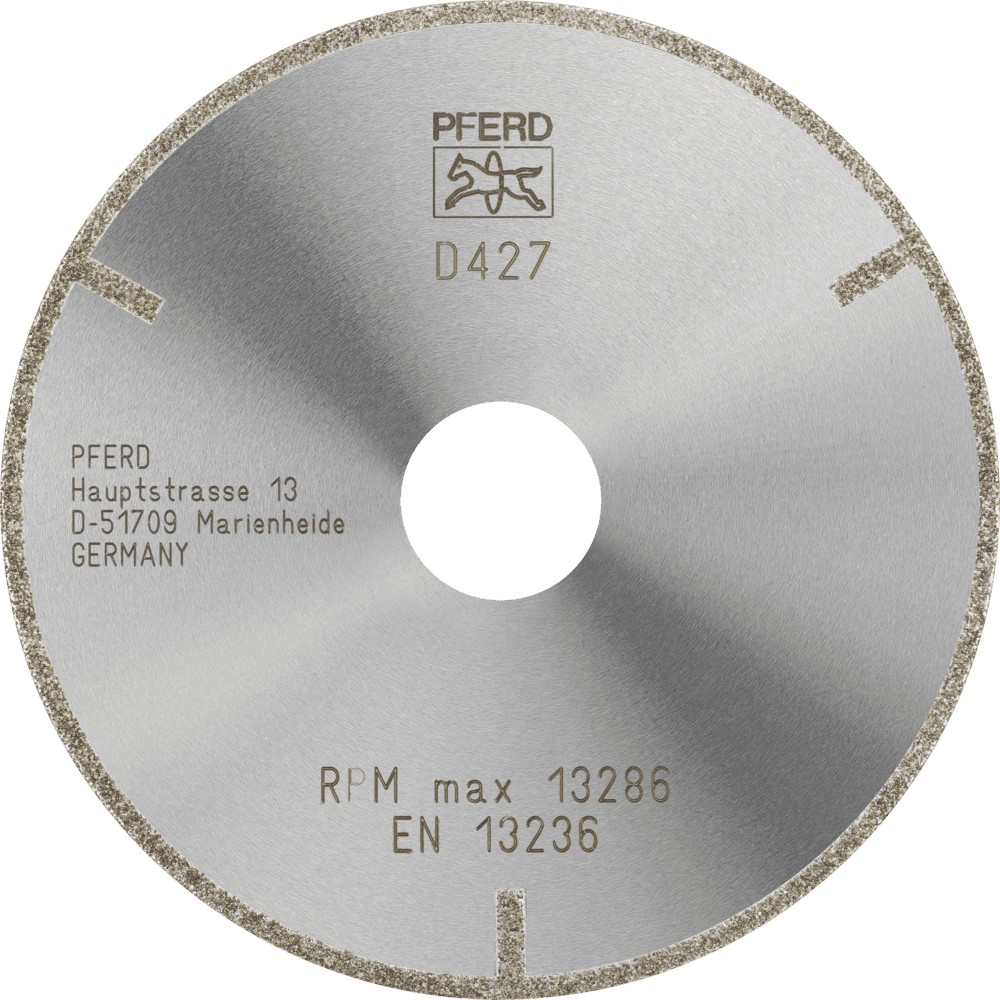 PFERD Dia.- und CBN-Trennwerkzeuge Galvanik D1A1R 115-2-22,23 D 427 GAG Produktbild img1 L